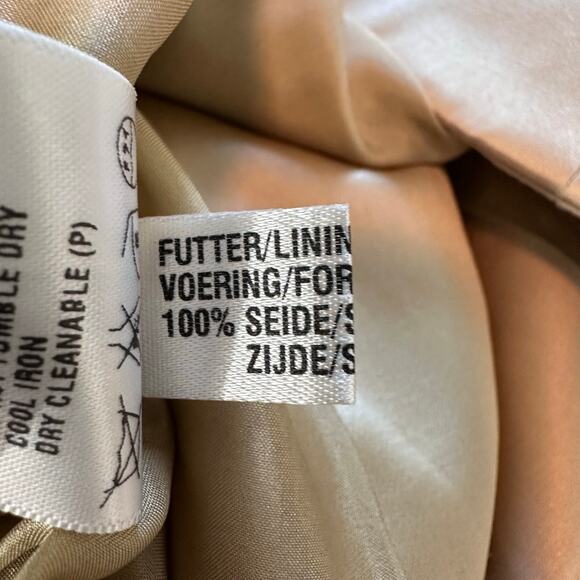 Escada Silk Cropped Blazer | Gold | SZ 42 (12) - Picture 11 of 13